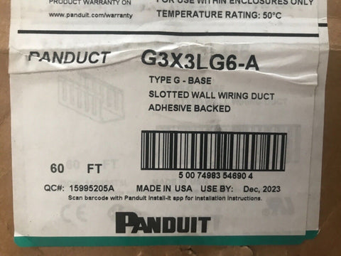 Alambre Ducto , Ancho Ranura, Gris, 3.25 X 3D PANDUIT G3X3LG6-A 36.6m Estuche