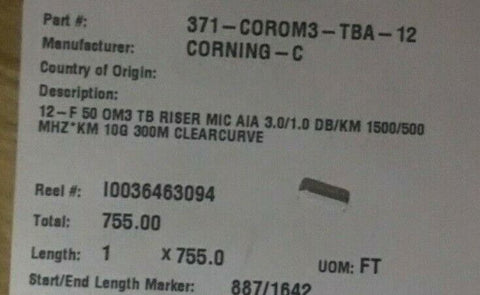 Nuovo Originale CORNING 371-COROM3-TBA-12 229m