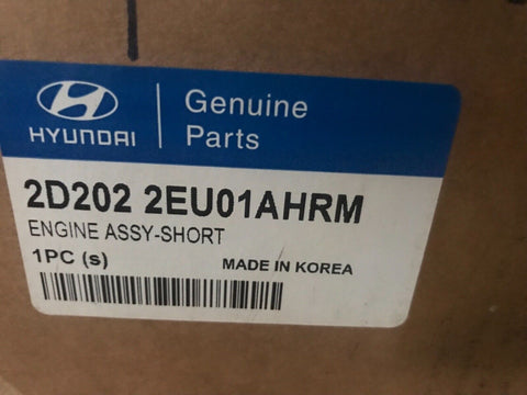 2D202-2EU01-AHRM Genuine Hyundai REMAN SHORT ENGINE 2D2022EU01AHRM