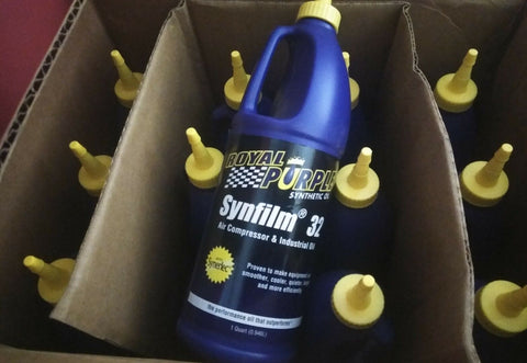 12 ROYAL PURPLE Synfilm Alternativa Compresor de Aire Aceite 1 Cuarto Botellas
