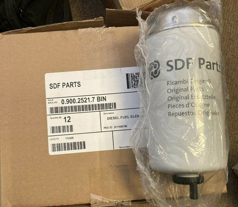 NEW ORIGINAL SDF (CASE OF 12) 0.900.2521.7 DIESEL FUEL FILTER