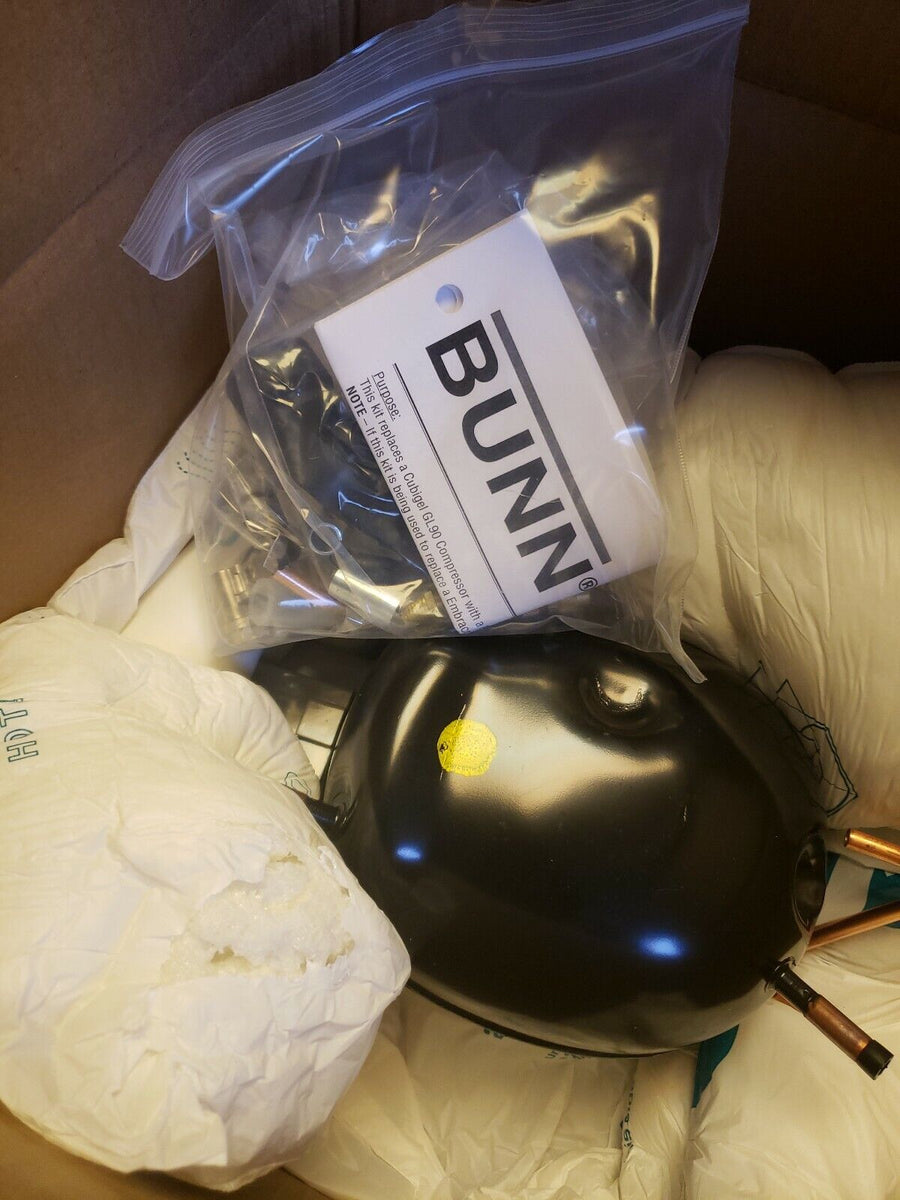 NEW Bunn 45950.1000 COMPRESSOR ASSEMBLY KIT, EMBRACO 120V 60HZ EMIS...