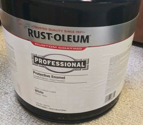 Rust-Oleum Eigener Überzug Professionell Schutz Emaille Glänzend Weiß 5 GAL