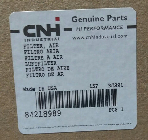 Nuevo Cnh Estuche / Nuevo Holland Filtro de Aire Con / Parte N º . 84218989