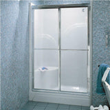 BYPASS SHOWER ENCLOSURE, CHROME, FINISH, AQUAVIEW GLASS, 58"-70"