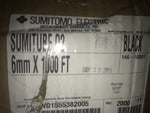 1 CUSTODIA OF 2000 FEET SUMITOMO 146-10001 SUMITUBE 02N BLACK HEAT SHRINK 6MM