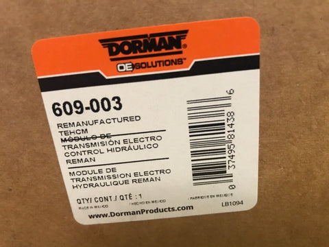 Auto Trans Hidráulico Control Módulo DORMAN 609-003 Reman ( Debe Ser Programado)
