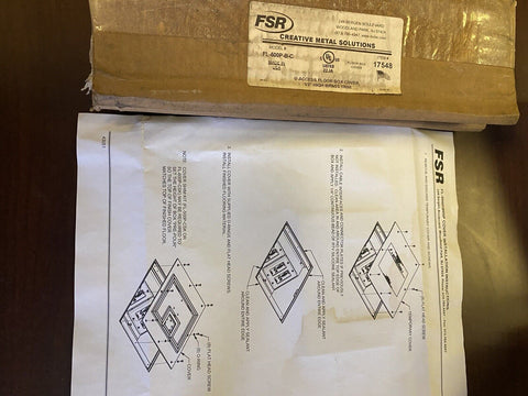 NEW FSR FL-500P-B-C U-Access Cover With 1/2" Brass Square Flange (Lift off door)