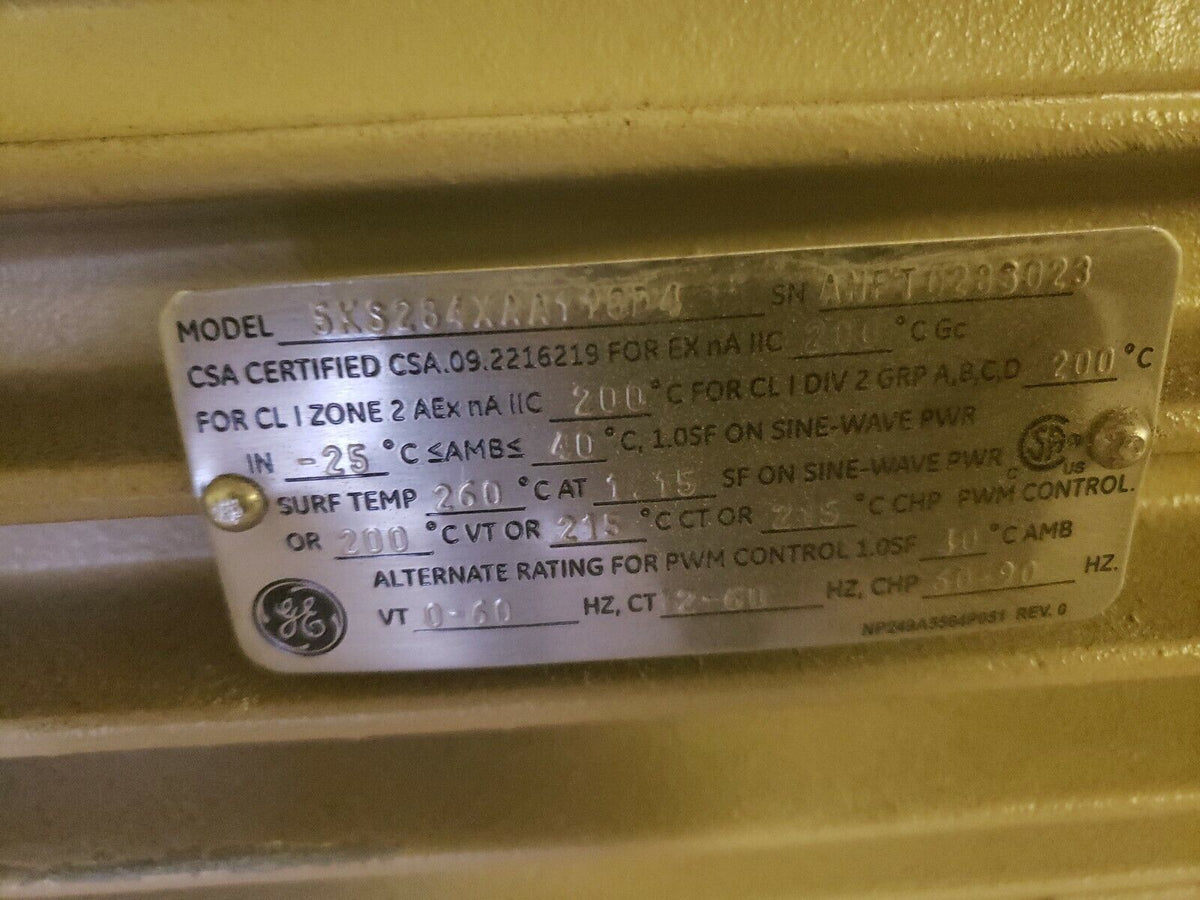 NEW GE ELECTRIC MOTOR 25 HIP, 3550 RPM, 460 V, 28 A, 60 HZ, 5KS284X...