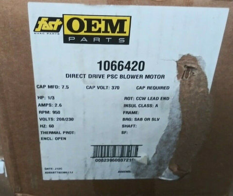 (1) Fast Heat Pump Blower Motor 1066420
