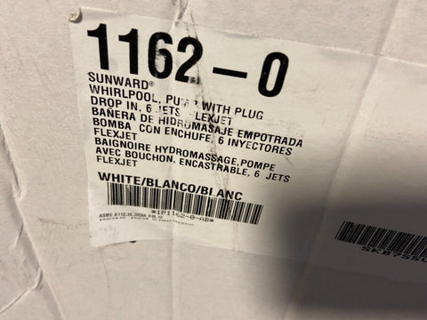 New KOHLER K-1162-0 Sunward 5-Foot Whirlpool, White