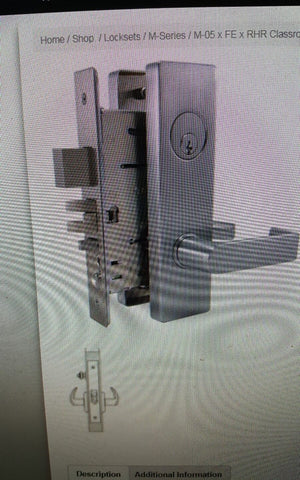 M-05 X FE x US26D RHR CLASSROOM Grade 1 – Heavy Duty, Mortise Lock