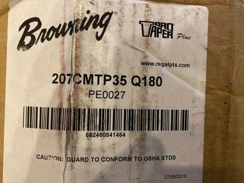 NEW Browning 207CMTP35 Q180 PE0027 Shaft Mount Reducer