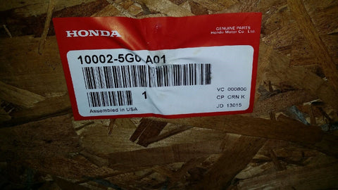 HONDA GENINE OEM 10002-5G0-A01 (NEW) GENERAL ASSEMBLY, CYLINDER BLOCK