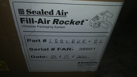 NEW FILL-Air ROCKET Air Pillow Machine, 25 lb 18" L,100 fpm 1001PVF-01