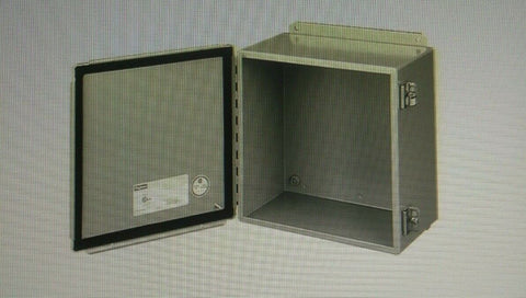 NEW Hoffman A808CH Enclosure; 4 Inch Depth, 14 Gauge Steel, ANSI 61 Gray, Gasket