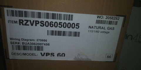 (1) Nortek Reznor VP Series 60 Mbh Simple Niveau Tube Radiateur