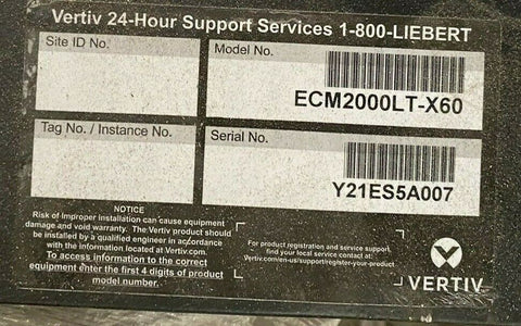 BRAND NEW ECM2000LT-X60 168124G43 VERTIV LIEBERT Y21ES5A007