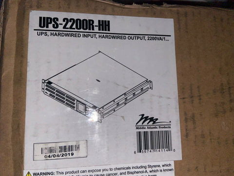 Neuf Milieu Atlantique UPS-2200R-H 2200VA/1650W Ininterrompue Alimentation