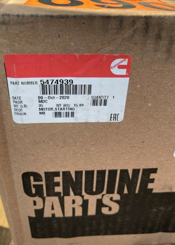 NEW 5474939 Genuine Cummins Starting Motor | Mega Mart Warehouse