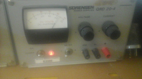 Sorensen QRD20-4 DC Power Supply & VP-1 Module - Input: 105-25VAC, Out: 0-20VDC