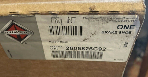 New Navistar 2605826c92 Parking Brake Shoe Set International 2605826c92