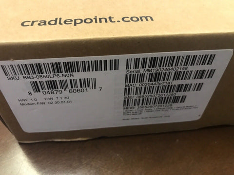 Nuevo Cradlepoint BB3-0850LP6-N0N