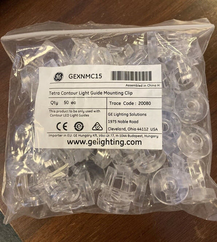 (2 BAGS OF 50 EACH = 100) GE TETRA CONTOUR LIGHT MOUNTING CLIP {GEXNMC15}