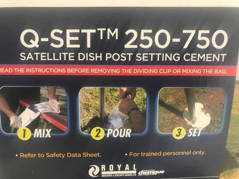 (2 KITS) Q-SET 250-750 SATELLITE DISH POST SETTING CEMENT FOAM (17.5 / 524 ML)