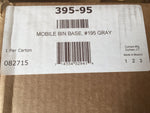 24" x 36-1/2" Gray Mobile Bin Base, Rubber Mat & Handle Kit 395-95