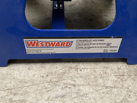 Nuovo Westward 13X036A (2 Per Ordine) 12 Ton Lift Vehicle Stand