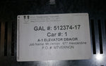 G.A.L. ELEVATOR DEVICES GAL# 512374-17 CAR# 1 A-1 ELEVATOR PARTS