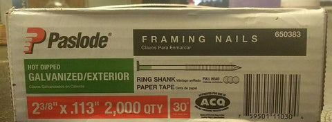 2000 Paslode 650383 Round Head 2-3/8" X113" by 30 Degree Paper Tape