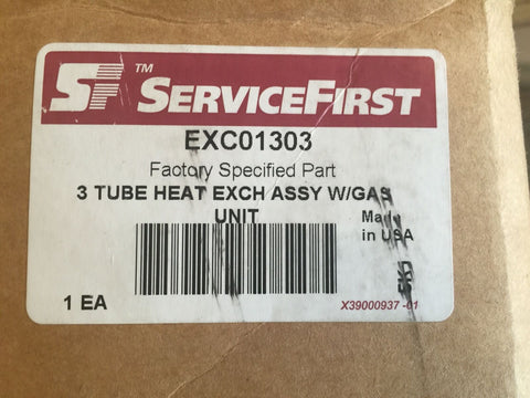 Véritable Trane EXC01303 3 Tube Chaleur Échange Assm W / Valve de Gaz