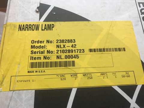 Hatco NLX‑42 42" Black Narrow Xenon Display Light ‑ 250W