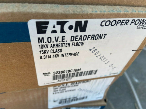Eaton Cooper Power 3238018C10M Surge Arrester M.O.V.E. Deadfront,-Mega Mart Warehouse-Ultimate Unclaimed Freight Buyer and Seller Specialists