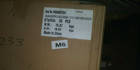 (1 BOX OF 20) Wingits 24" Stainless Steel Safety Hand Rail/ Grab Bar WGB5MEPS24-Mega Mart Warehouse-Ultimate Unclaimed Freight Buyer and Seller Specialists