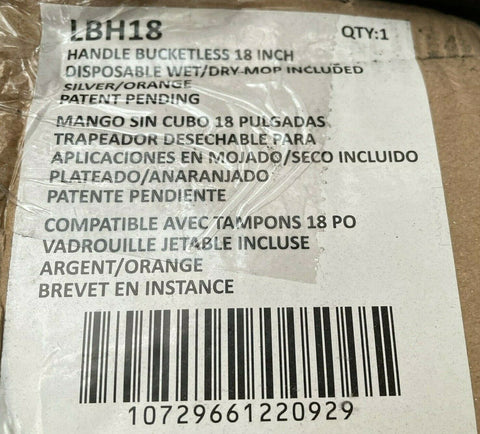 Impact Microfiber Bucketless Mop System Handle, 18" Wide Head, Each (IMPLBH18)