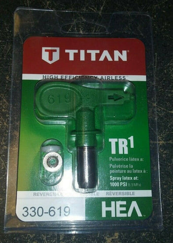 (1) NEW Titan HEA High Efficiency Airless Tip 330- 619  TR1-Mega Mart Warehouse