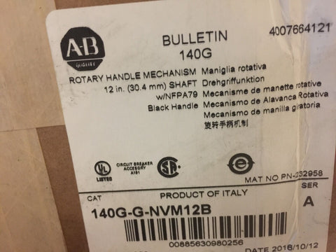 Allen-Bradley 140G-G-NVM12B AB 140G-G-NVM12B 125A G FRAME-Mega Mart Warehouse-Ultimate Unclaimed Freight Buyer and Seller Specialists