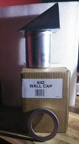 1 BROAN 642 Wall Cap - Aluminum - 4" Round Duct OEM NEW-Mega Mart Warehouse-Ultimate Unclaimed Freight Buyer and Seller Specialists