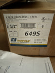 TOPAZ RIGID COUPLINGS SET SCREW TYPE, 3-1/2", 649S (CASE OF 6) **FREE SHIPPING**