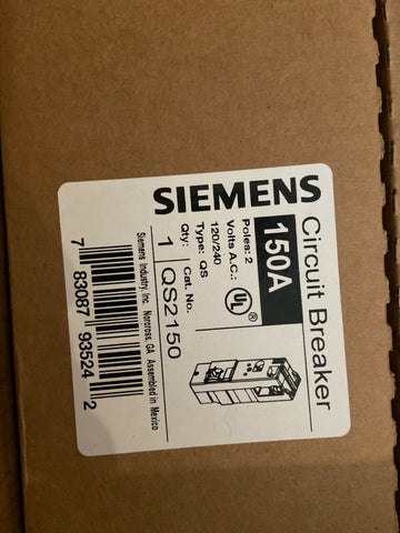 SIEMENS QS2150 N 150A 240V 2P NEW in the box-Mega Mart Warehouse-Ultimate Unclaimed Freight Buyer and Seller Specialists