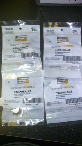 (4)Schluter Systems E90/AHKA/AE Dilex-AHK Out Corner 90-Degree-Mega Mart Warehouse-Ultimate Unclaimed Freight Buyer and Seller Specialists
