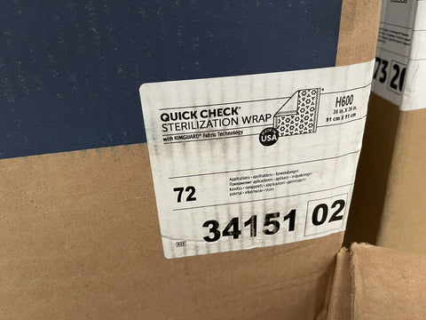 (72/BX) Halyard H600 Quick-Check Sterilization Wrap 36”x36” 34151 **SHIPS FREE**