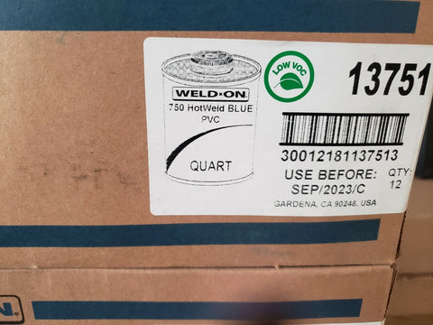 A Saldare 750 Hotweld Blue PVC, Quart, 13751 (Custodia Di 12)