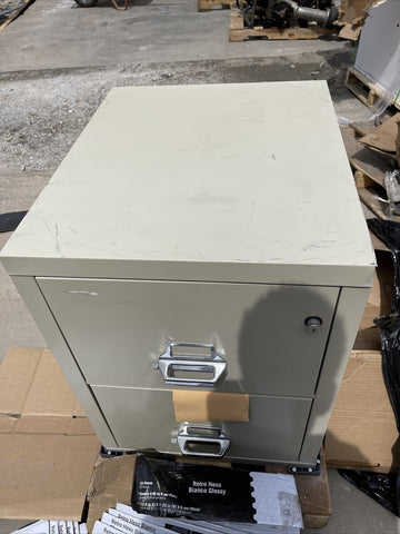 FIRE KING Flame Retardant Vertical File Cabinet 21W x 25D Parchment, 2-2125-CPA