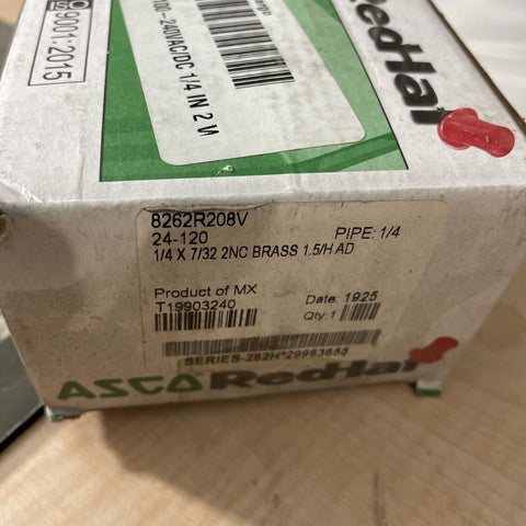 New 8262R208 12-24/DC ASCO Electronically Enhanced Solenoid Valve