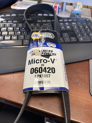 GENUINE NAPA 6PK1067 Serpentine Belt-Premium Micro-V Belt Gates K060420