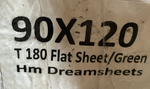 (12) 90X120 FLAT QUEEN XL SHEETS W/GREEN STITCH T180